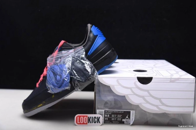 HYPE Low Off-White SP Jordan DJ4375-004 Blue Retro 2 Black 0729
